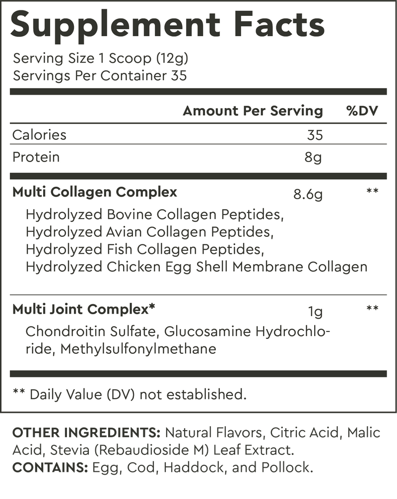 Supplement Facts for Raspberry Lemonade / Large